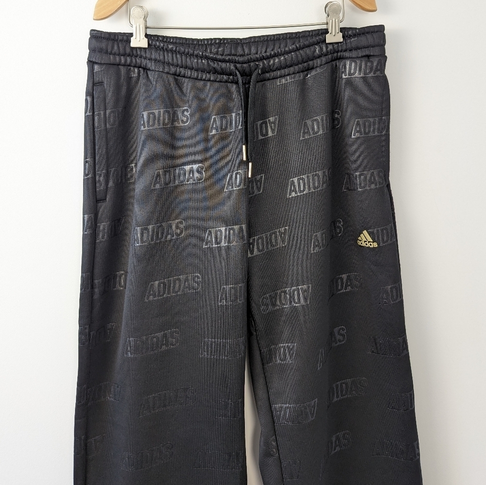 Adidas Men's Sustainable Allover Logo Print Joggers - Size M